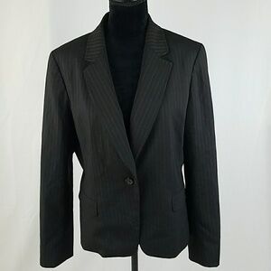 Elie Tahari women size 0 black career blazer jacke